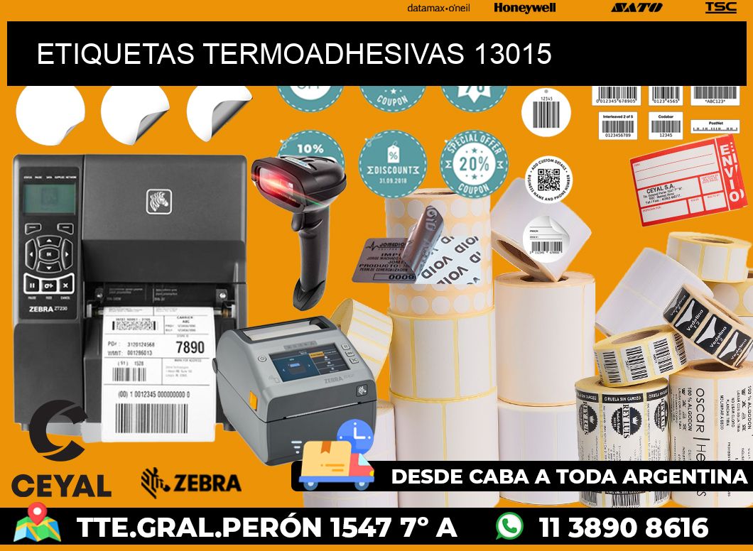 ETIQUETAS TERMOADHESIVAS 13015