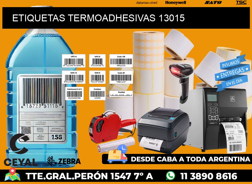 ETIQUETAS TERMOADHESIVAS 13015