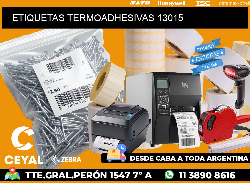 ETIQUETAS TERMOADHESIVAS 13015