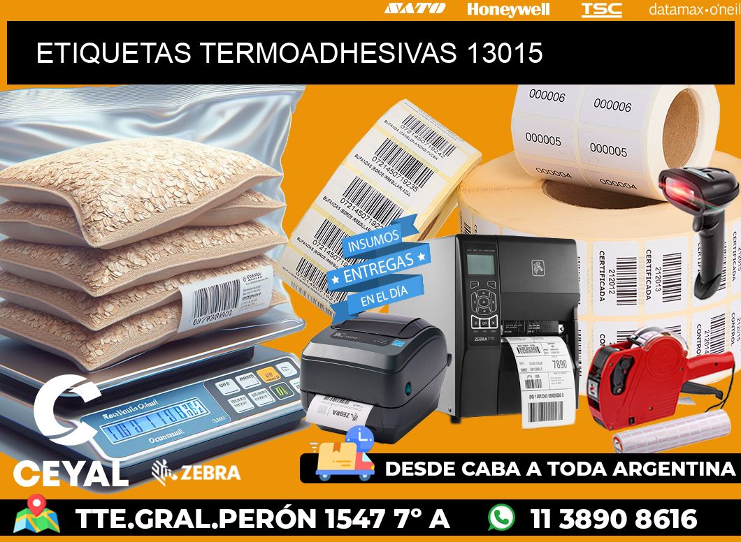 ETIQUETAS TERMOADHESIVAS 13015