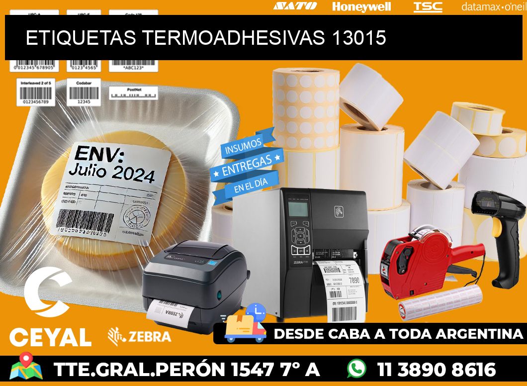 ETIQUETAS TERMOADHESIVAS 13015