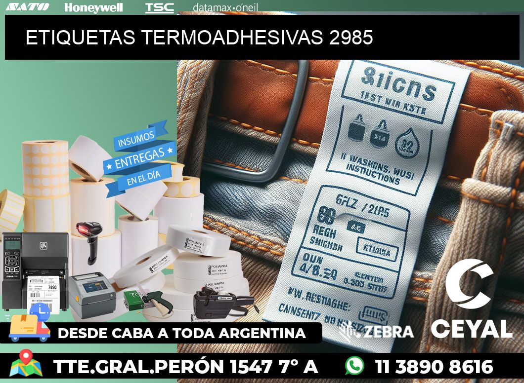 ETIQUETAS TERMOADHESIVAS 2985