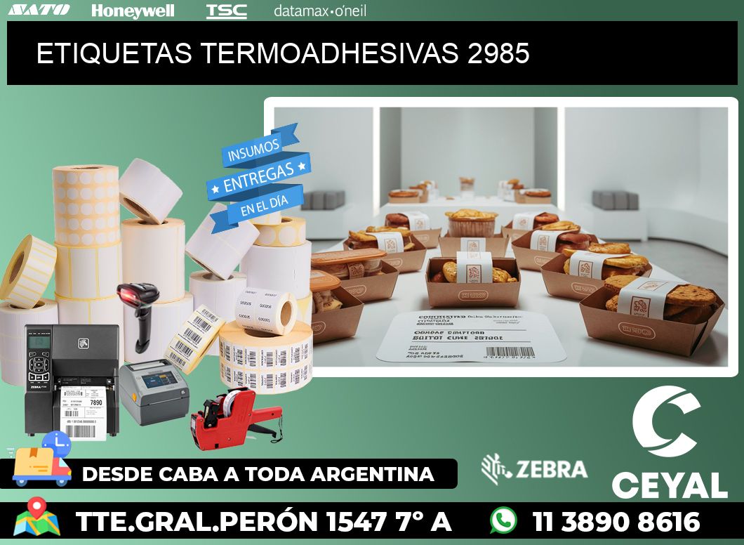 ETIQUETAS TERMOADHESIVAS 2985