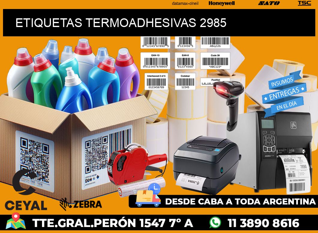 ETIQUETAS TERMOADHESIVAS 2985