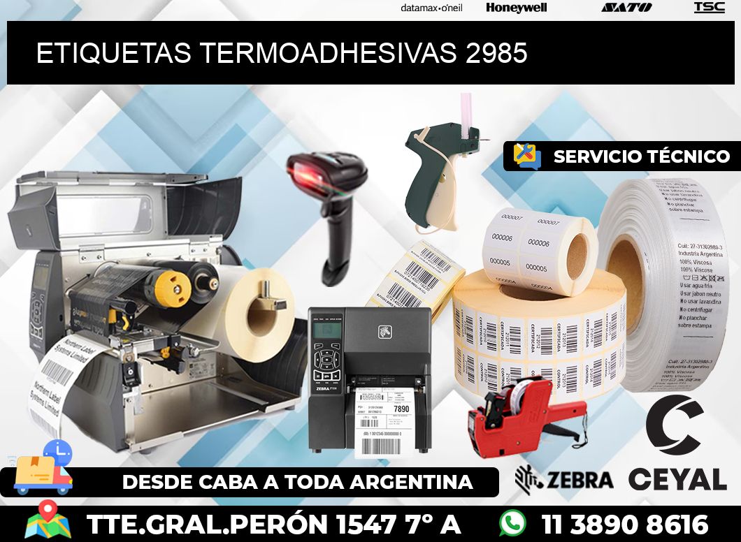 ETIQUETAS TERMOADHESIVAS 2985