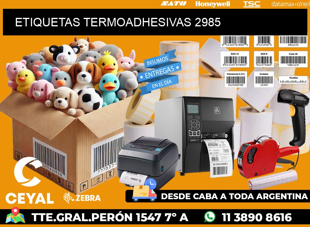 ETIQUETAS TERMOADHESIVAS 2985