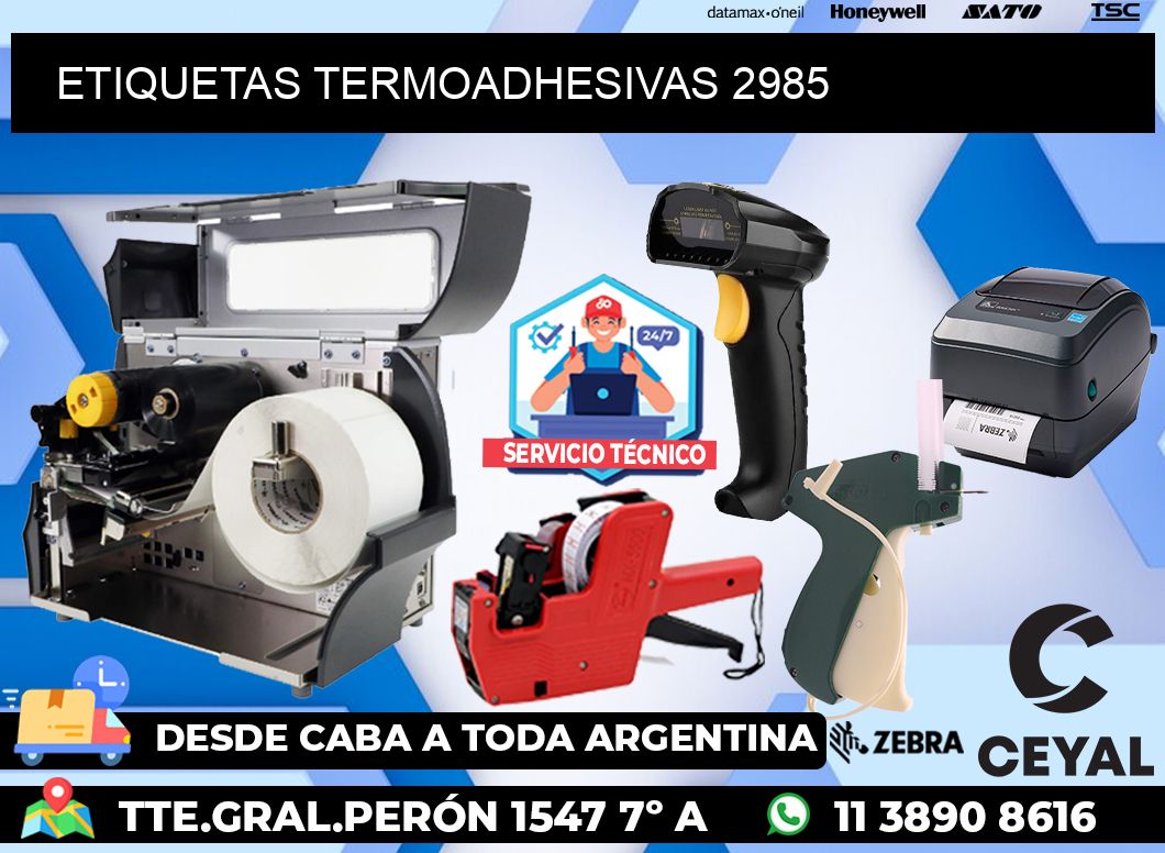 ETIQUETAS TERMOADHESIVAS 2985