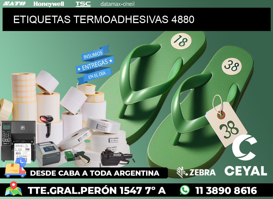 ETIQUETAS TERMOADHESIVAS 4880