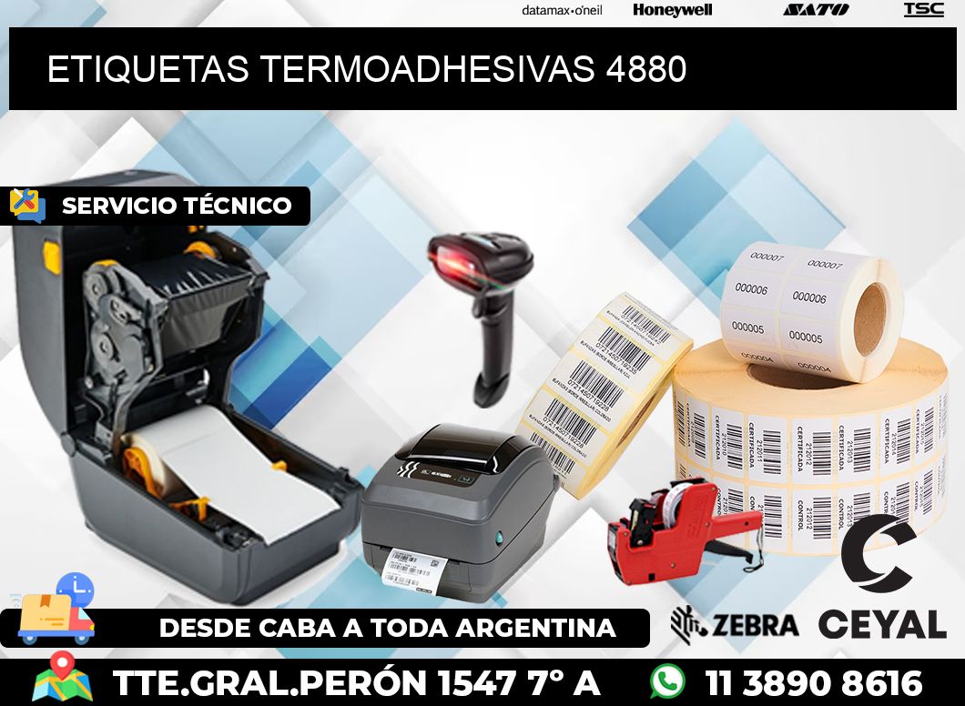 ETIQUETAS TERMOADHESIVAS 4880