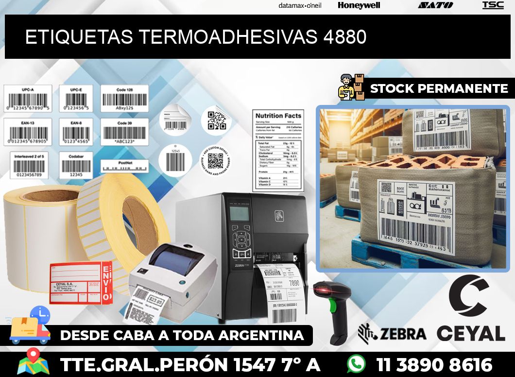 ETIQUETAS TERMOADHESIVAS 4880