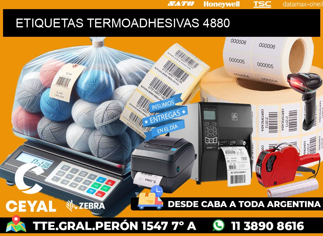 ETIQUETAS TERMOADHESIVAS 4880