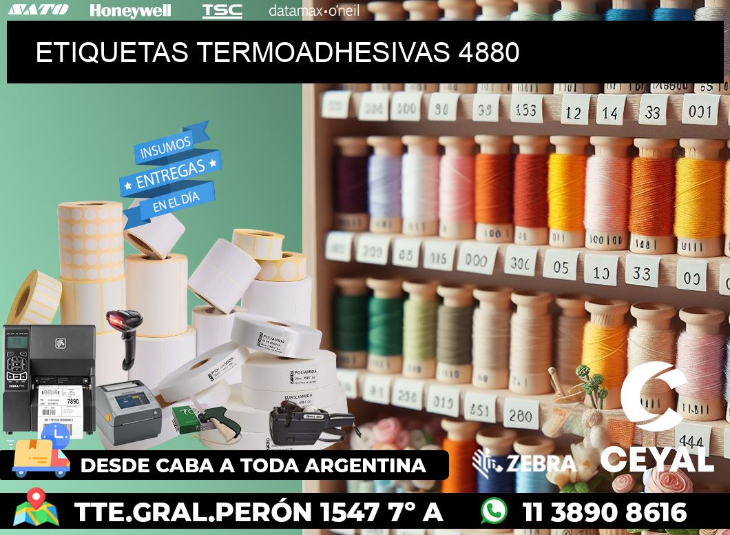 ETIQUETAS TERMOADHESIVAS 4880