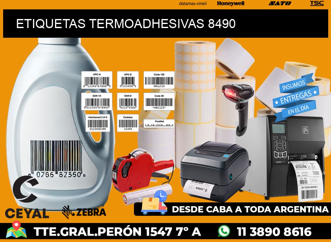 ETIQUETAS TERMOADHESIVAS 8490