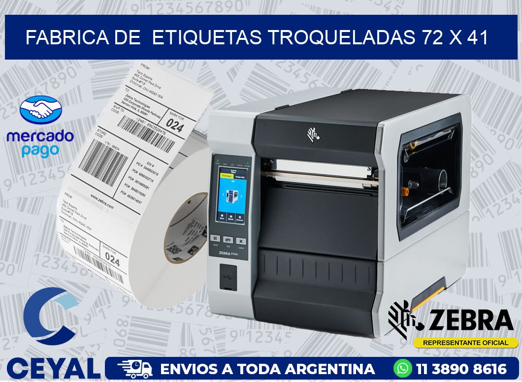 FABRICA DE  ETIQUETAS TROQUELADAS 72 x 41