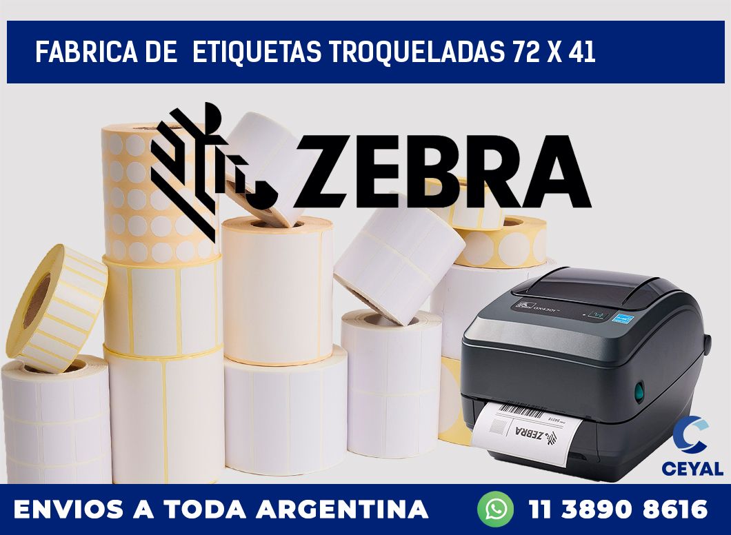 FABRICA DE  ETIQUETAS TROQUELADAS 72 x 41