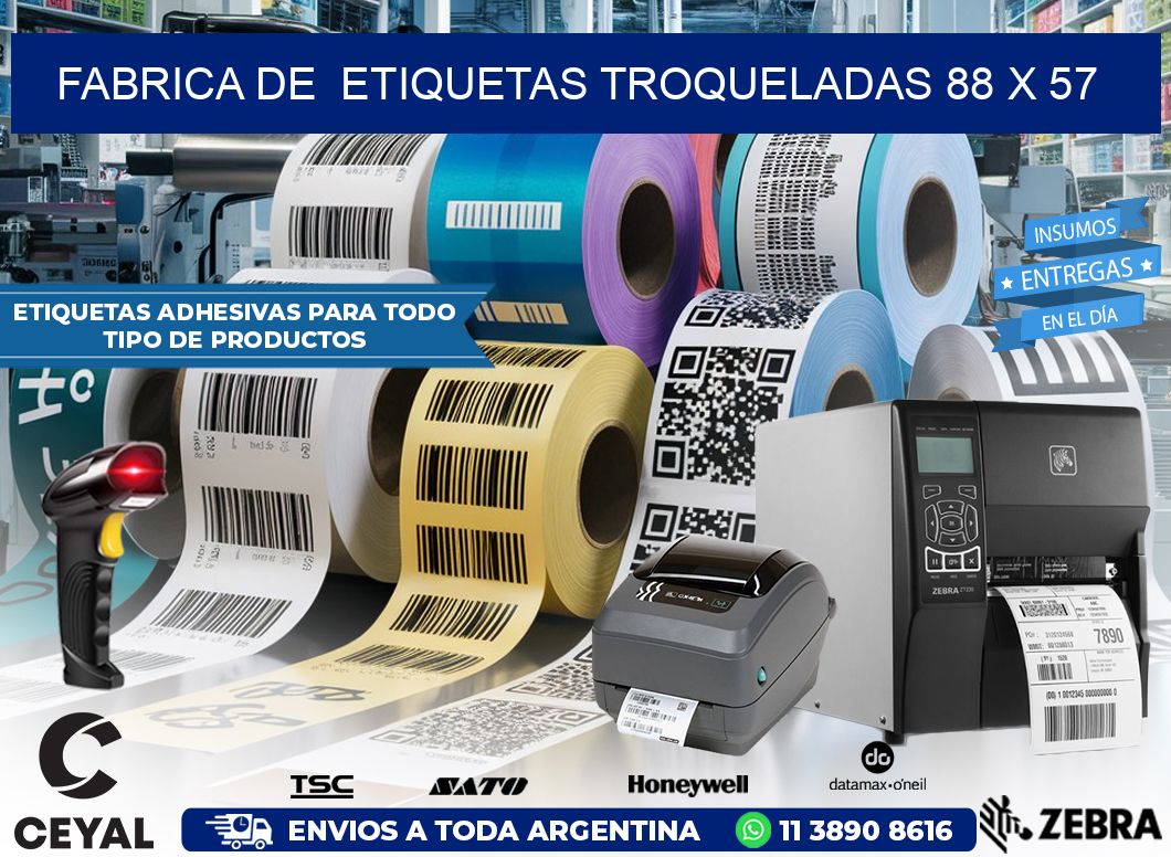 FABRICA DE  ETIQUETAS TROQUELADAS 88 x 57