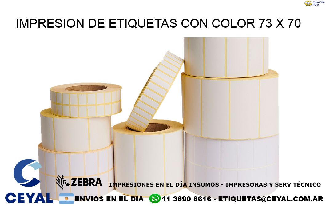 IMPRESION DE ETIQUETAS CON COLOR 73 x 70