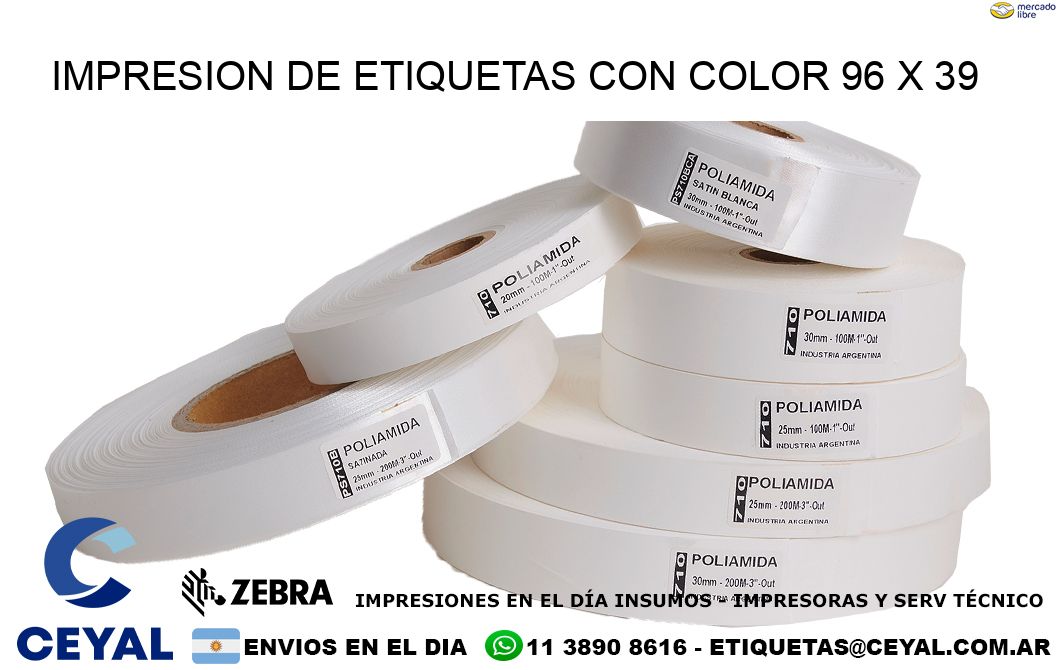 IMPRESION DE ETIQUETAS CON COLOR 96 x 39