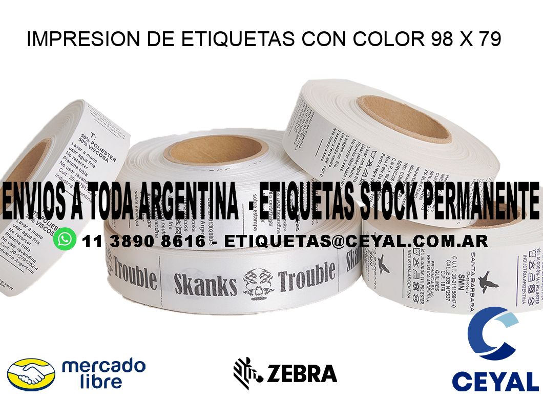 IMPRESION DE ETIQUETAS CON COLOR 98 x 79