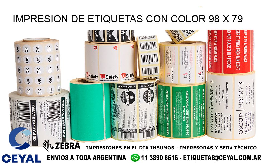 IMPRESION DE ETIQUETAS CON COLOR 98 x 79
