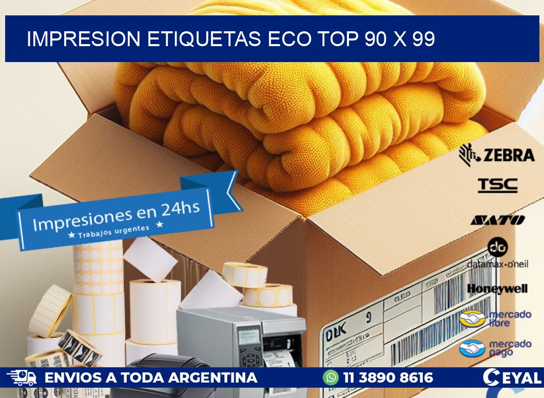 IMPRESION ETIQUETAS ECO TOP 90 x 99