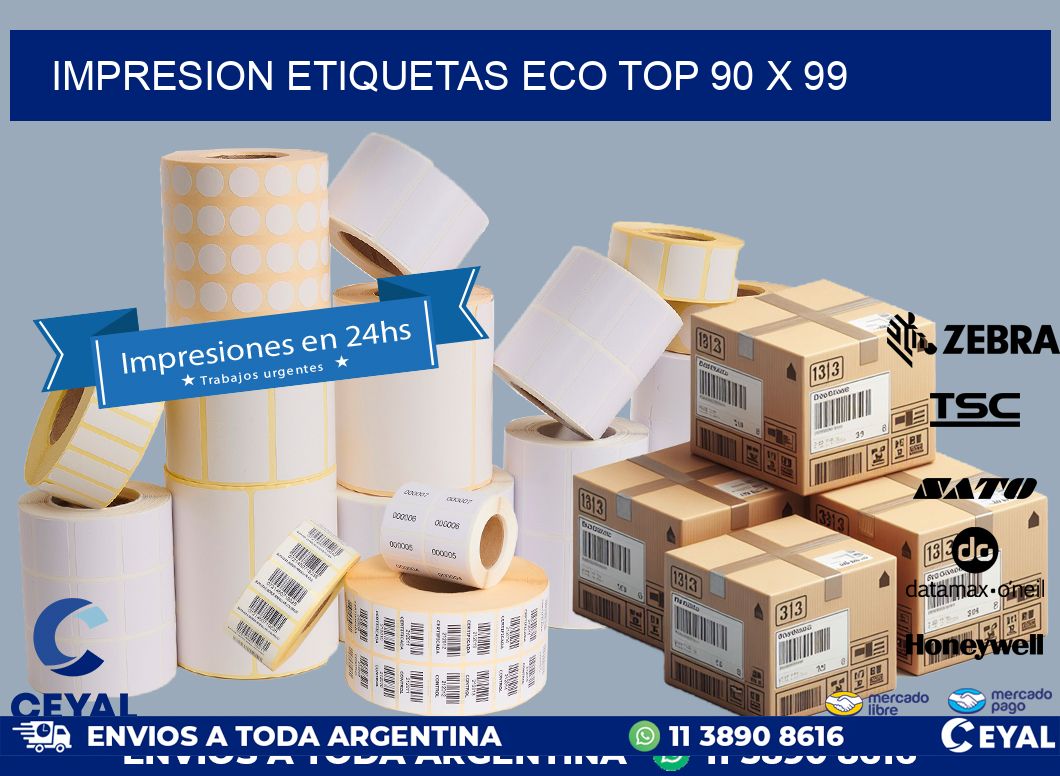 IMPRESION ETIQUETAS ECO TOP 90 x 99