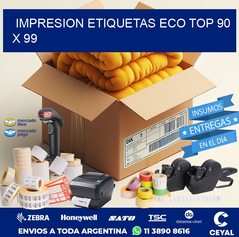 IMPRESION ETIQUETAS ECO TOP 90 x 99