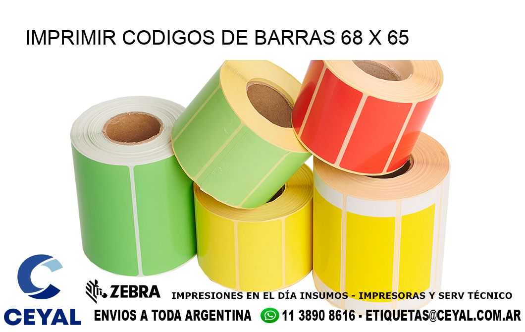 IMPRIMIR CODIGOS DE BARRAS 68 x 65