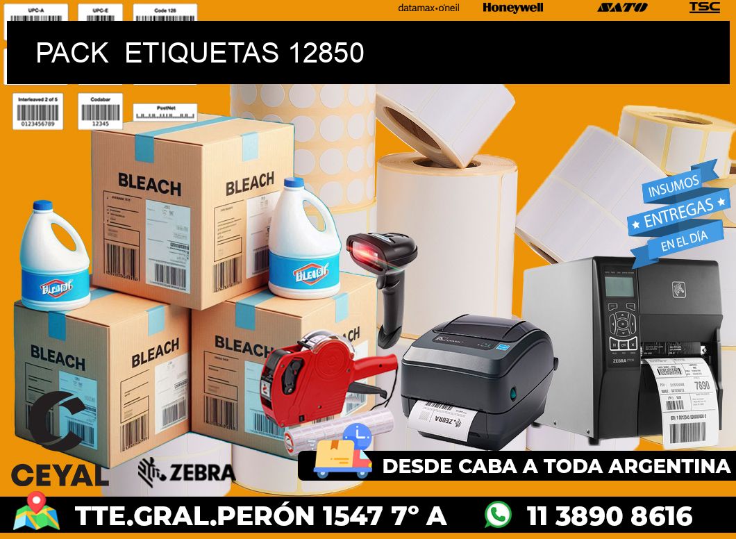 PACK  ETIQUETAS 12850