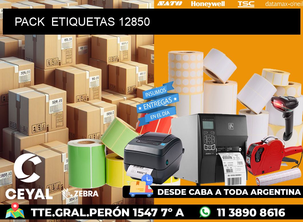 PACK  ETIQUETAS 12850