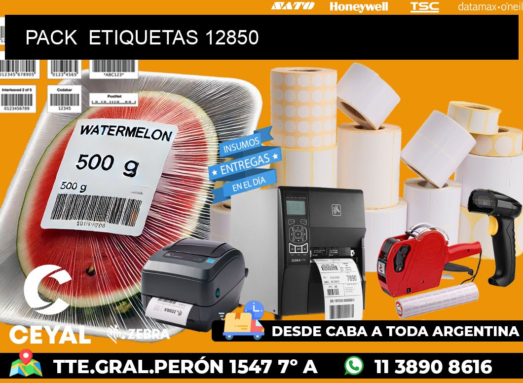 PACK  ETIQUETAS 12850