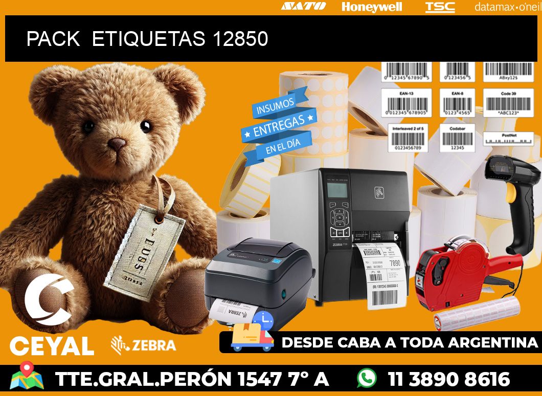 PACK  ETIQUETAS 12850