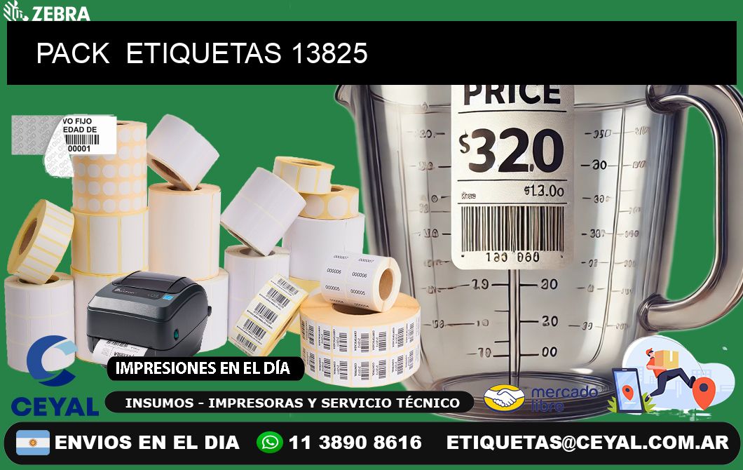 PACK  ETIQUETAS 13825