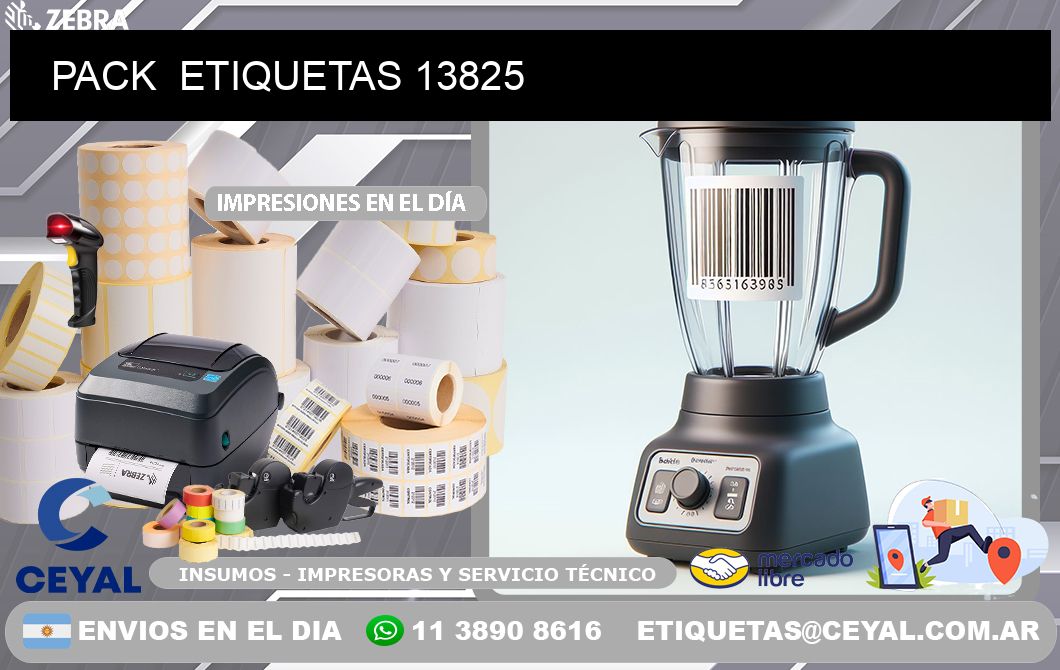 PACK  ETIQUETAS 13825