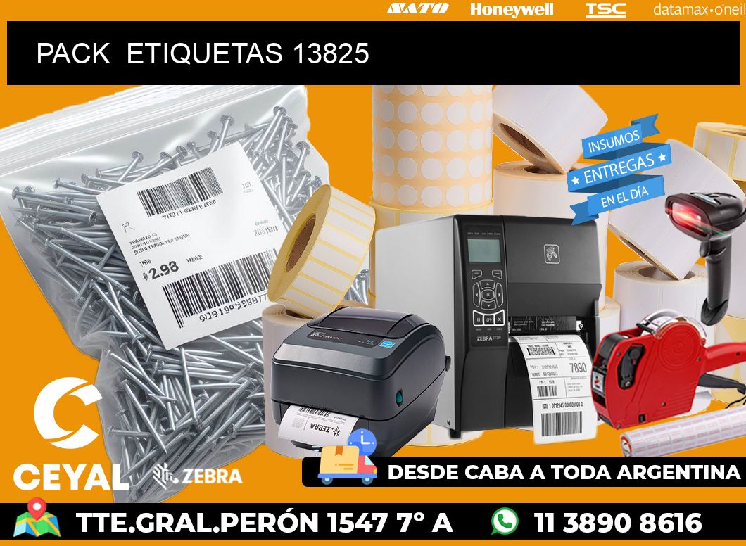 PACK  ETIQUETAS 13825