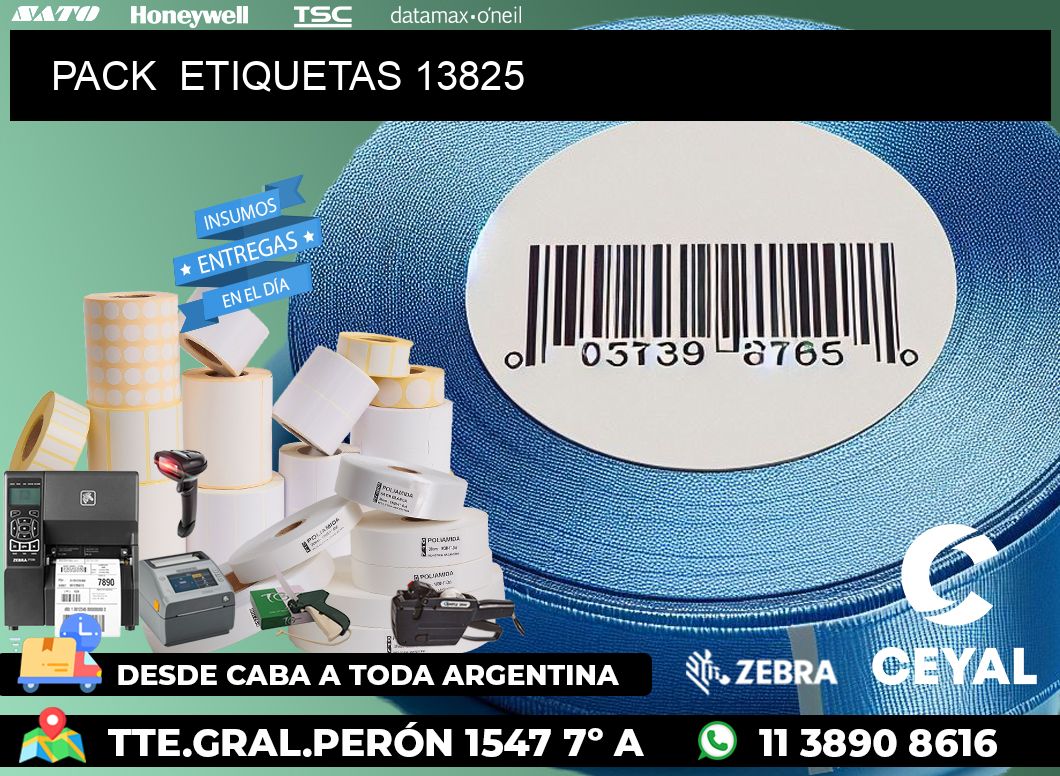 PACK  ETIQUETAS 13825