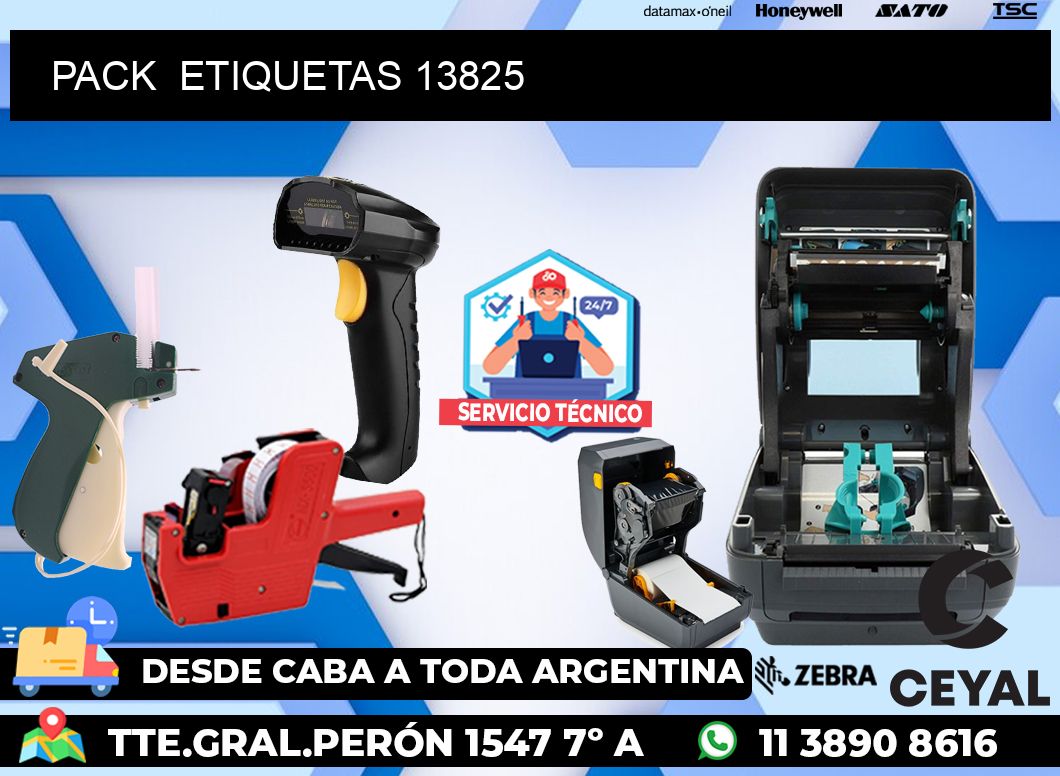 PACK  ETIQUETAS 13825