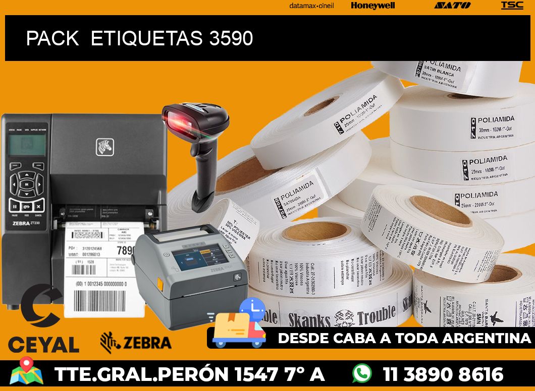 PACK  ETIQUETAS 3590