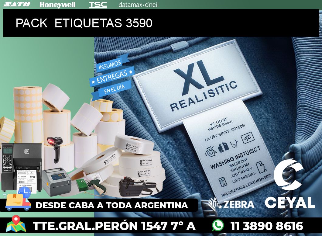 PACK  ETIQUETAS 3590