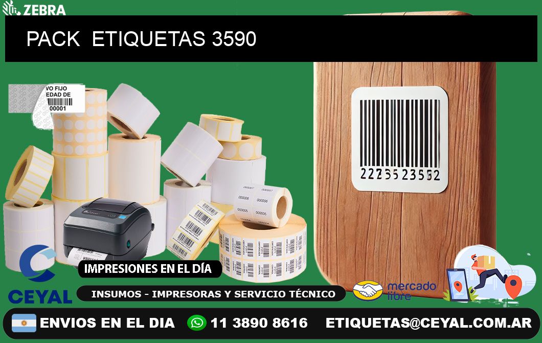 PACK  ETIQUETAS 3590