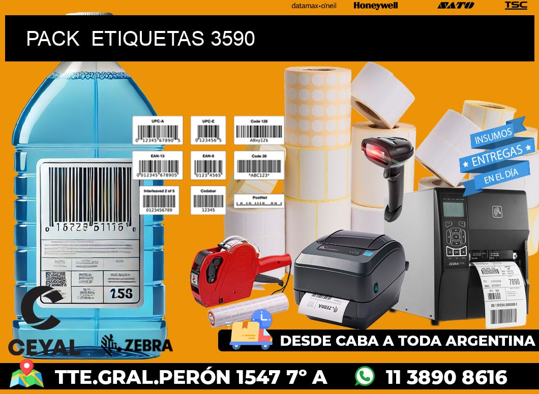 PACK  ETIQUETAS 3590