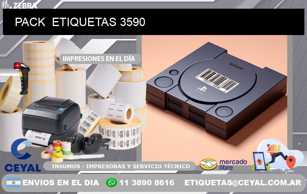 PACK  ETIQUETAS 3590