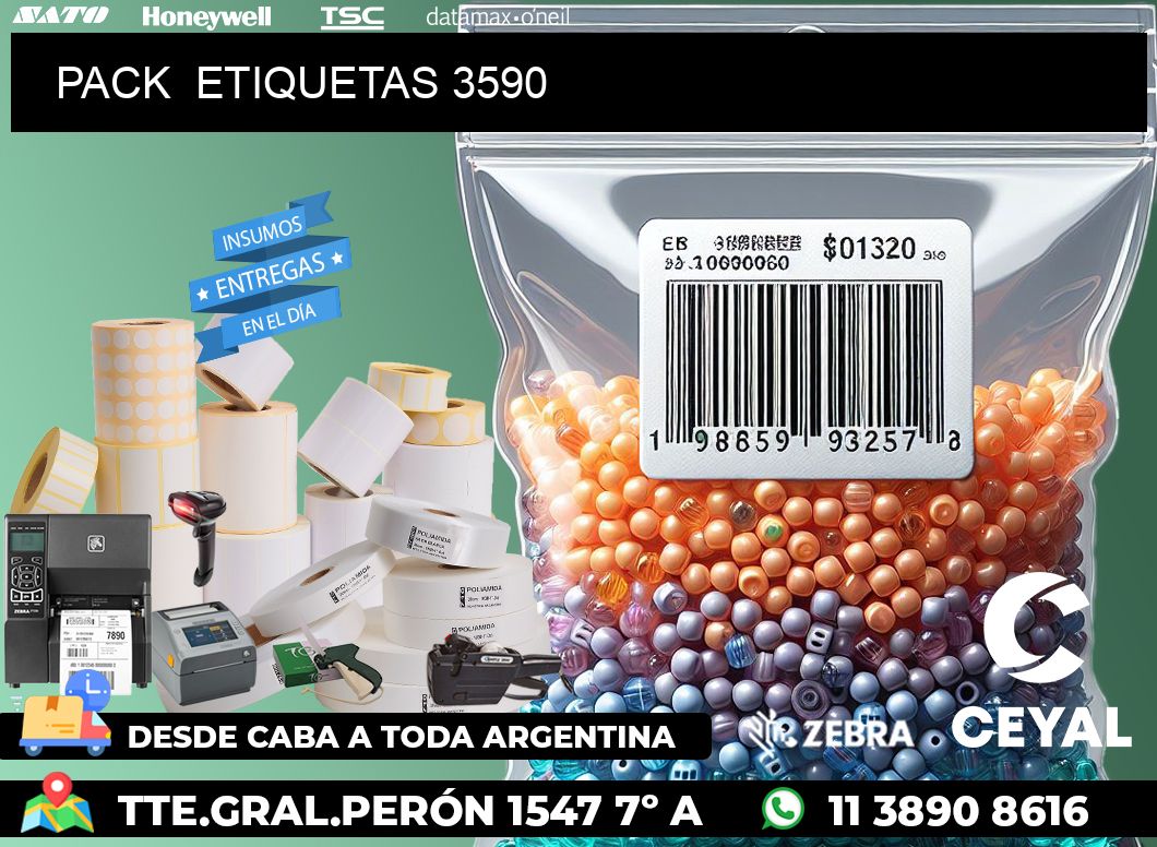 PACK  ETIQUETAS 3590