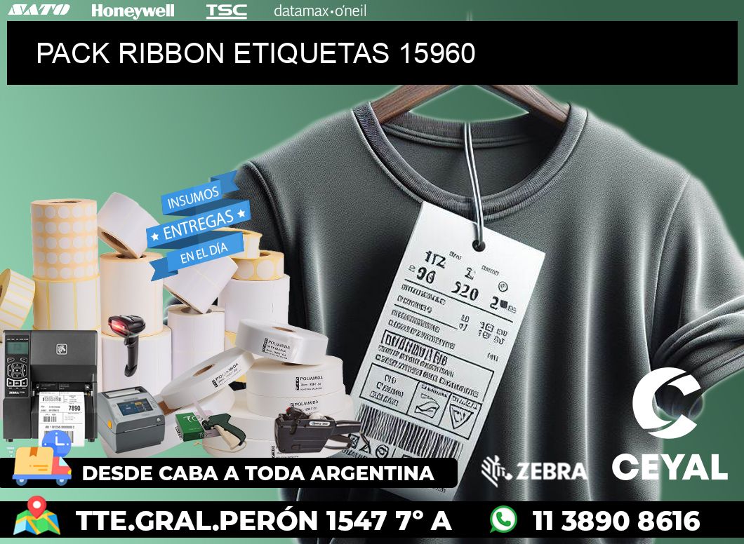 PACK RIBBON ETIQUETAS 15960