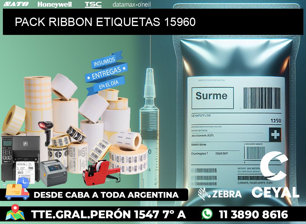 PACK RIBBON ETIQUETAS 15960