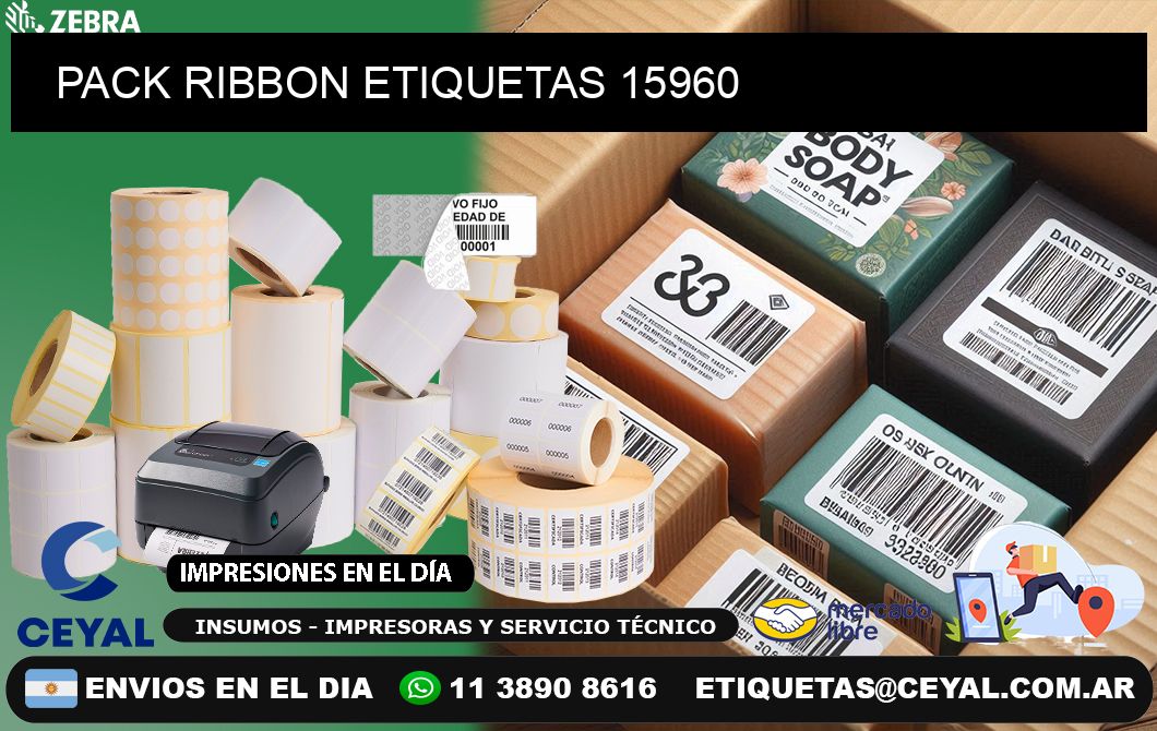 PACK RIBBON ETIQUETAS 15960