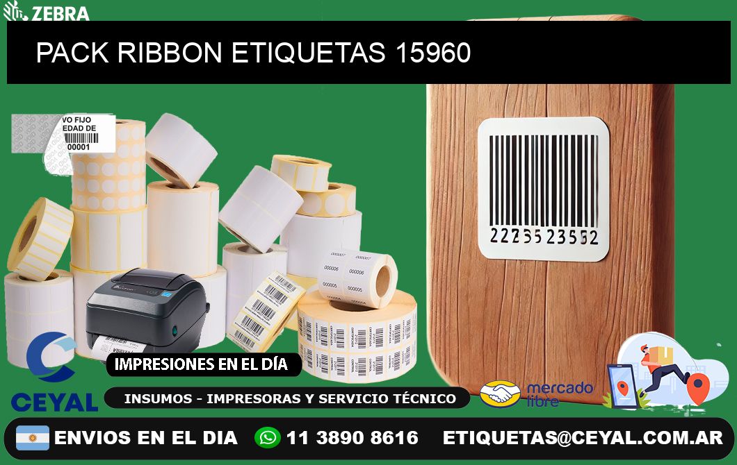 PACK RIBBON ETIQUETAS 15960