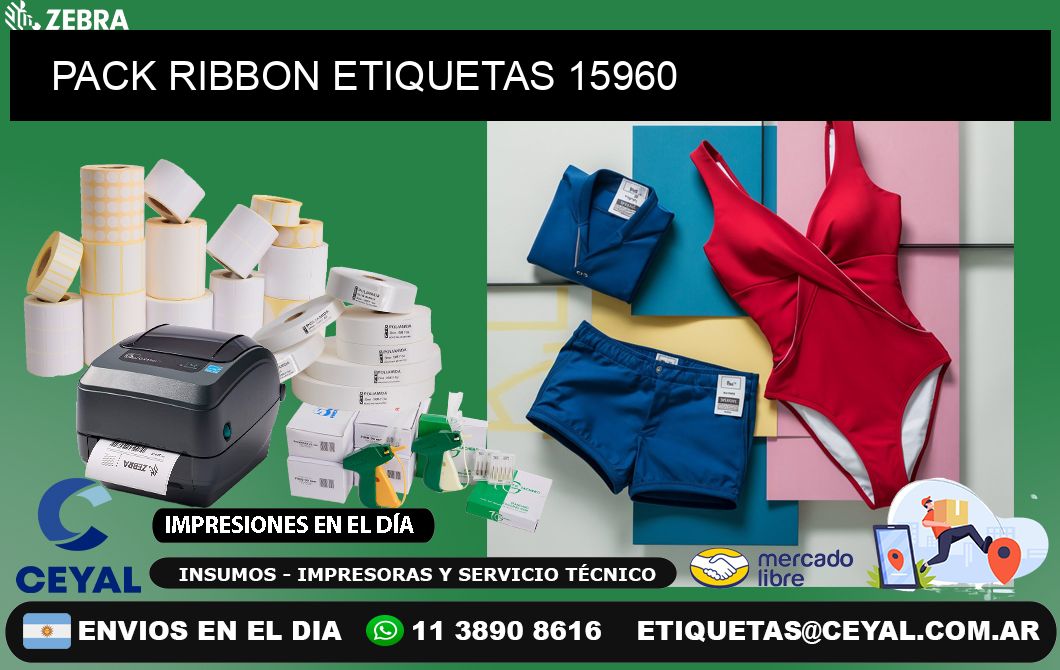 PACK RIBBON ETIQUETAS 15960