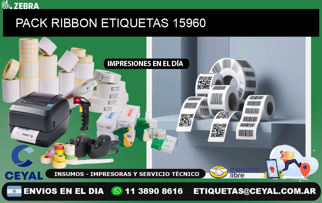 PACK RIBBON ETIQUETAS 15960