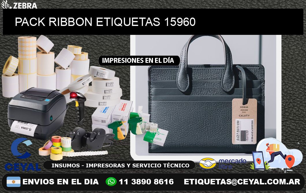 PACK RIBBON ETIQUETAS 15960